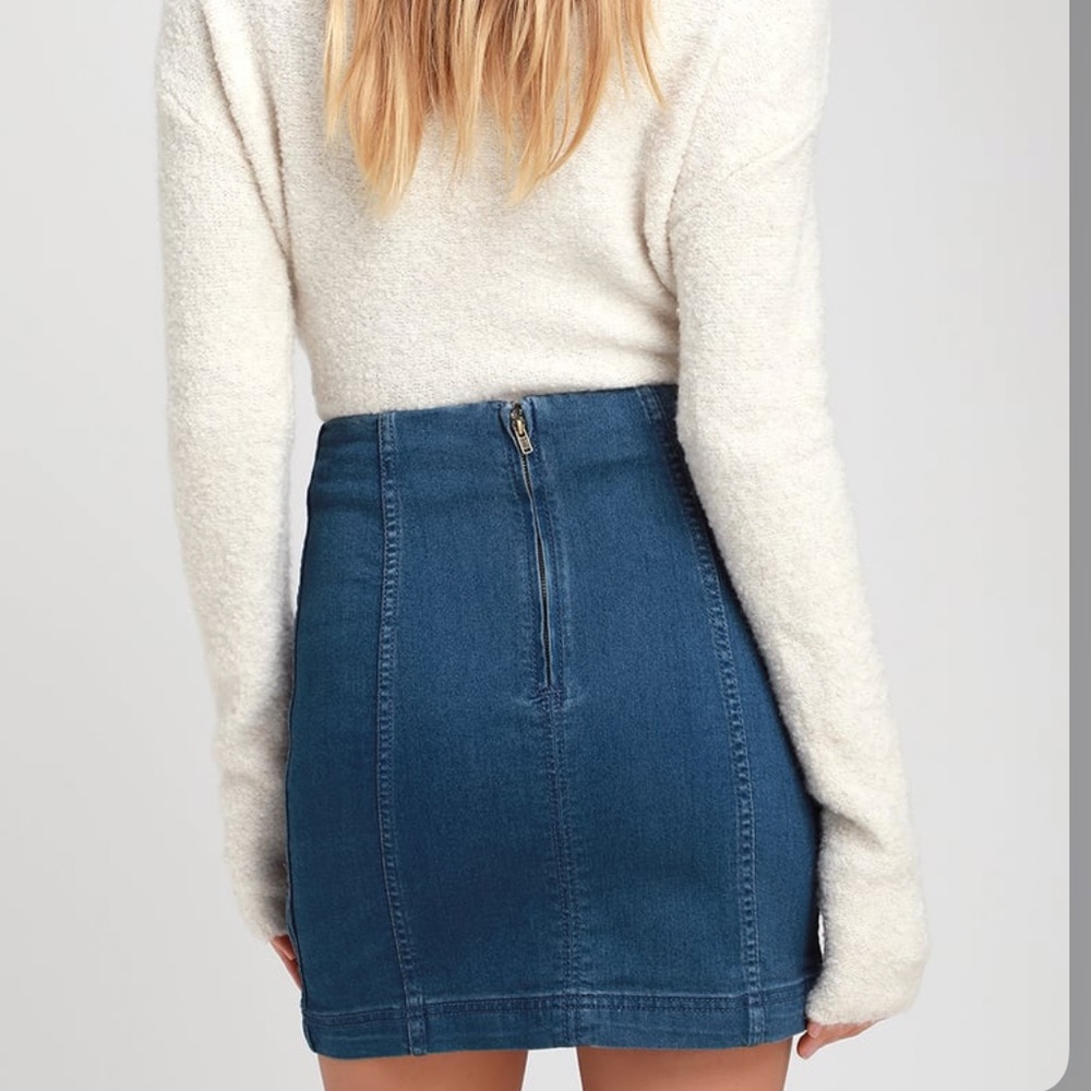 Free People Modern Femme Denim Mini Skirt